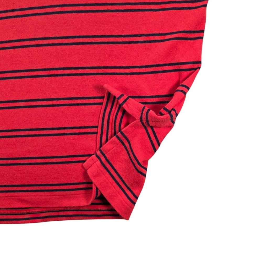 Polo Ralph Lauren Classic Preppy Striped Polo Shirt Mens XL Crimson Red Navy - Picture 5 of 9